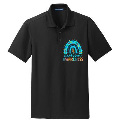 Autism Awareness Rainbow Puzzle Autism Awareness Month Dry Zone Grid Polo