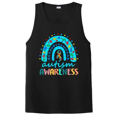 Autism Awareness Rainbow Puzzle Autism Awareness Month PosiCharge Competitor Tank