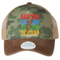Autism Awareness Retro Cheetah Lightning Legacy Tie Dye Trucker Hat