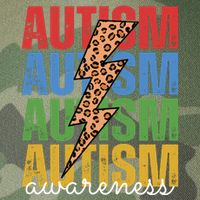 Autism Awareness Retro Cheetah Lightning Legacy Tie Dye Trucker Hat
