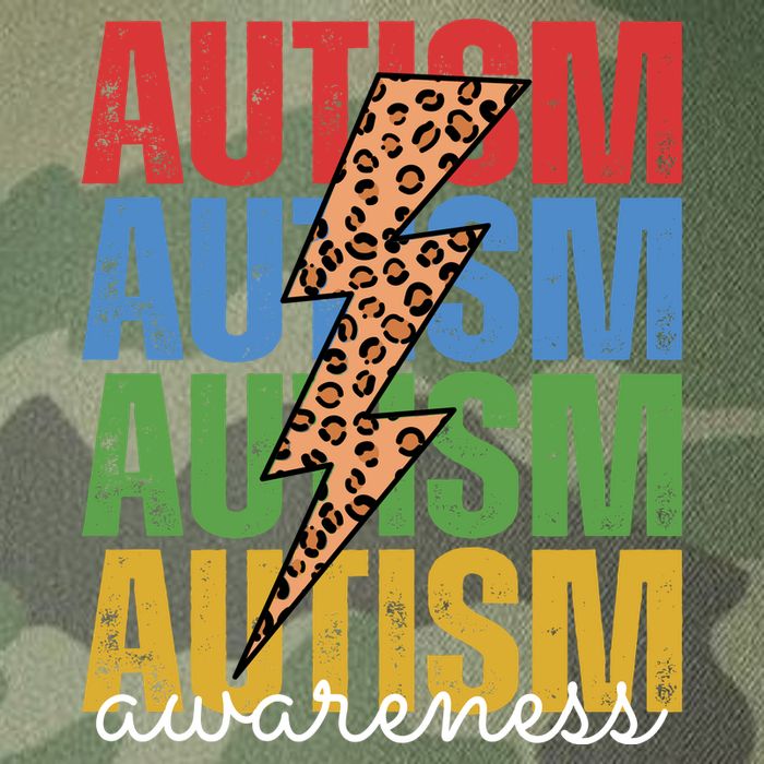 Autism Awareness Retro Cheetah Lightning Legacy Tie Dye Trucker Hat