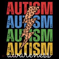 Autism Awareness Retro Cheetah Lightning City Backpack