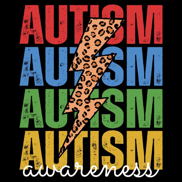 Autism Awareness Retro Cheetah Lightning 16 in Basic Backpack