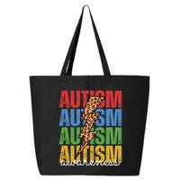 Autism Awareness Retro Cheetah Lightning 25L Jumbo Tote