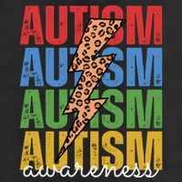 Autism Awareness Retro Cheetah Lightning 25L Jumbo Tote
