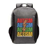 Autism Awareness Retro Cheetah Lightning Vector Backpack