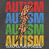 Autism Awareness Retro Cheetah Lightning Vector Backpack