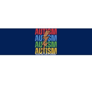 Autism Awareness Retro Cheetah Lightning Bumper Sticker