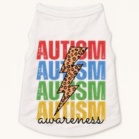 Autism Awareness Retro Cheetah Lightning Doggie Tank