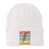 Autism Awareness Retro Cheetah Lightning Beanie