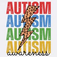 Autism Awareness Retro Cheetah Lightning Flatbill Hat