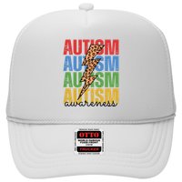 Autism Awareness Retro Cheetah Lightning Trucker Hat