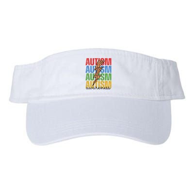 Autism Awareness Retro Cheetah Lightning Visor