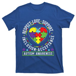 Autism Awareness Respect Love Support Inclusion Acceptance Cute Gift T-Shirt