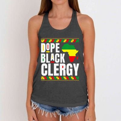 African American Religious Proud Dope Black Clergy Women's Knotted Racerback Tank