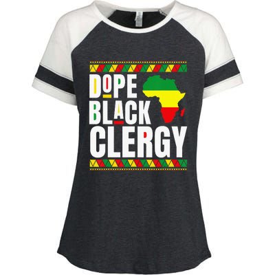 African American Religious Proud Dope Black Clergy Enza Ladies Jersey Colorblock Tee