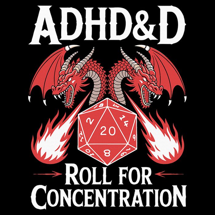 Adhd&d Adhd Roll For Concentration Poster