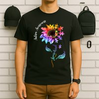 Autism Awareness Rainbow Sunflower T-Shirt