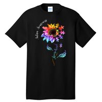 Autism Awareness Rainbow Sunflower Tall T-Shirt