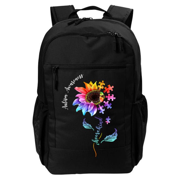 Autism Awareness Rainbow Sunflower Daily Commute Backpack