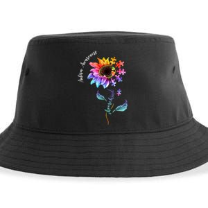 Autism Awareness Rainbow Sunflower Sustainable Bucket Hat