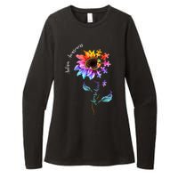 Autism Awareness Rainbow Sunflower Womens CVC Long Sleeve Shirt