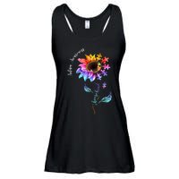 Autism Awareness Rainbow Sunflower Ladies Essential Flowy Tank