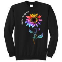 Autism Awareness Rainbow Sunflower Tall Sweatshirt