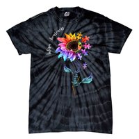 Autism Awareness Rainbow Sunflower Tie-Dye T-Shirt