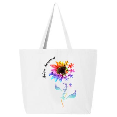 Autism Awareness Rainbow Sunflower 25L Jumbo Tote