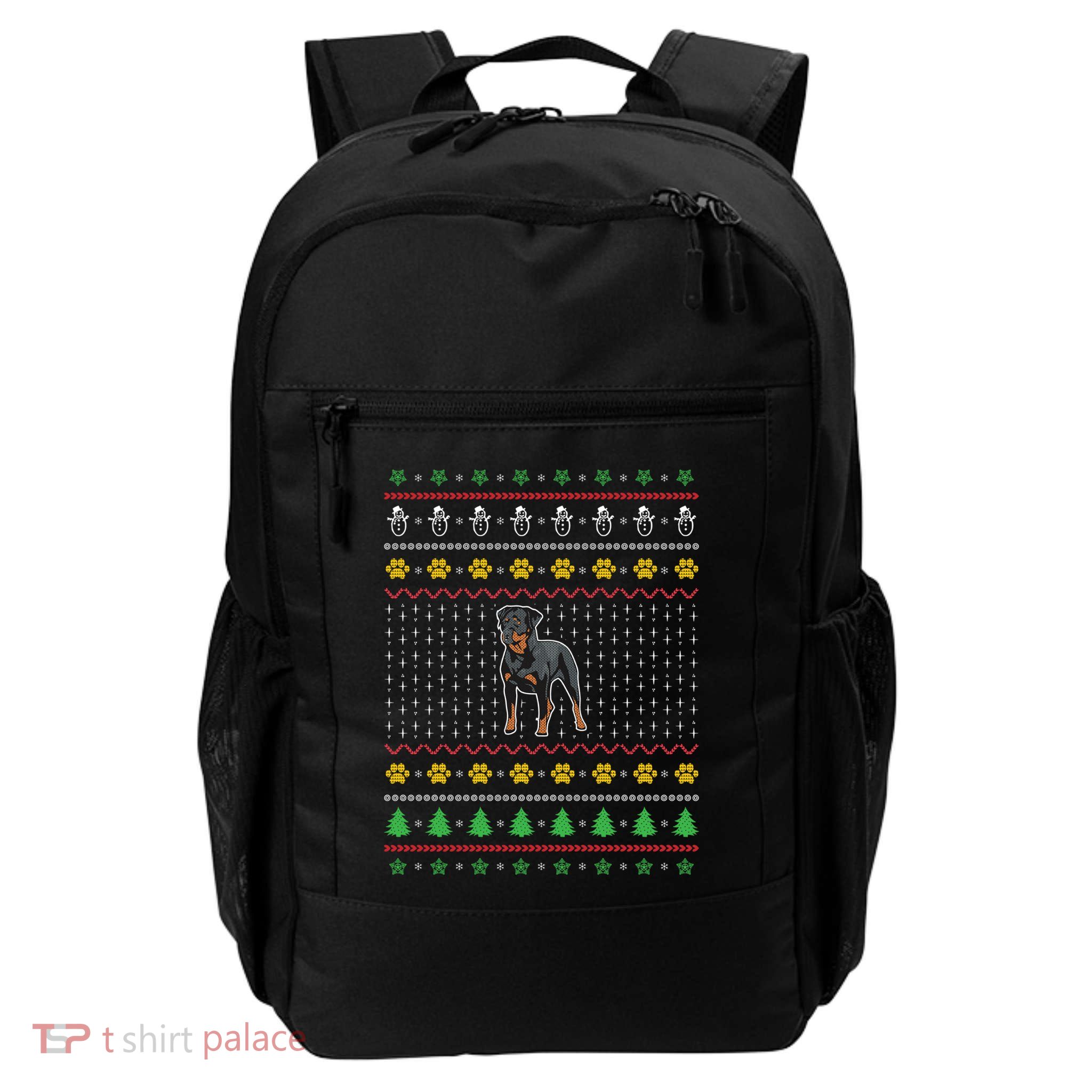 An Awesome Rottweiler Ugly Christmas Design Funny Gift Backpack