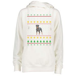 An Awesome Rottweiler Ugly Christmas Design Funny Gift Womens Funnel Neck Pullover Hood