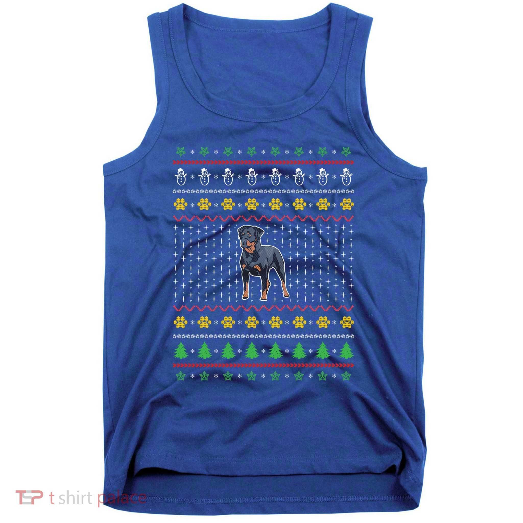 An Awesome Rottweiler Ugly Christmas Design Funny Gift Tank Top