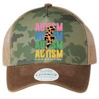 Autism Awareness Retro Cheetah Legacy Tie Dye Trucker Hat