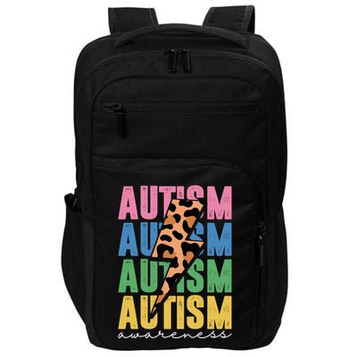 Autism Awareness Retro Cheetah Impact Tech Backpack