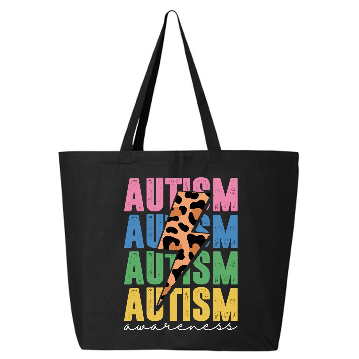 Autism Awareness Retro Cheetah 25L Jumbo Tote