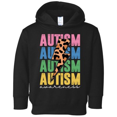 Autism Awareness Retro Cheetah Toddler Hoodie