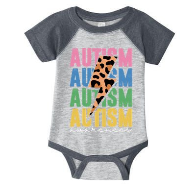Autism Awareness Retro Cheetah Infant Baby Jersey Bodysuit