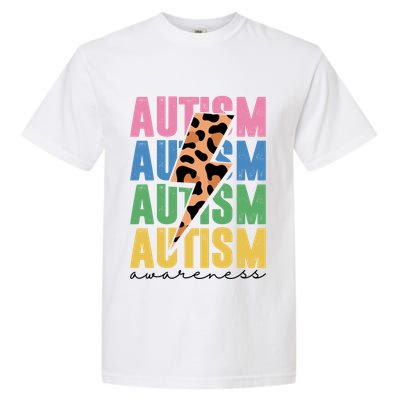 Autism Awareness Retro Cheetah Garment-Dyed Heavyweight T-Shirt