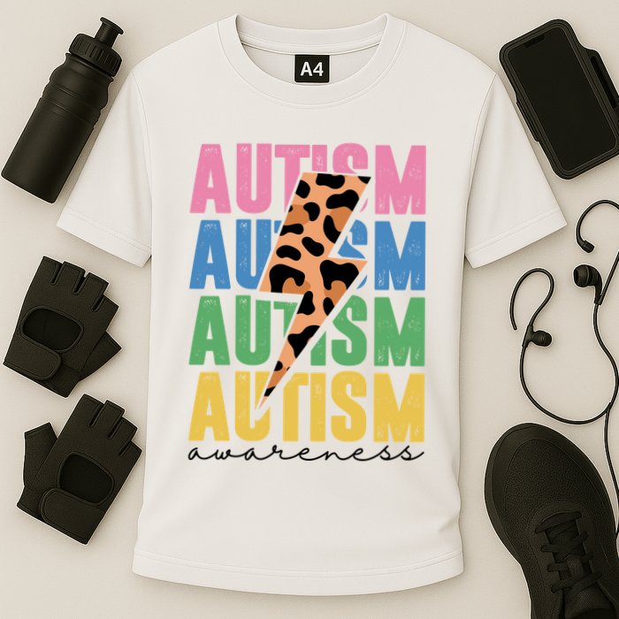 Autism Awareness Retro Cheetah Performance Shirt