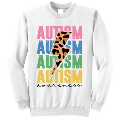 Autism Awareness Retro Cheetah Sweatshirt