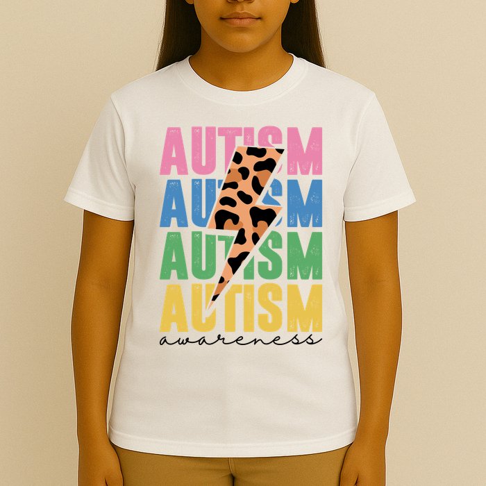Autism Awareness Retro Cheetah T-Shirt