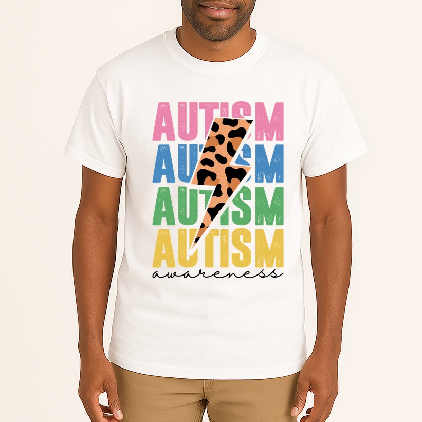 Autism Awareness Retro Cheetah Tall T-Shirt