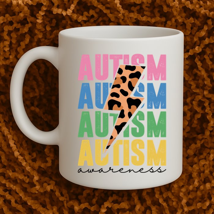 Autism Awareness Retro Cheetah Mug
