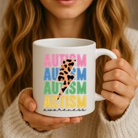 Autism Awareness Retro Cheetah Mug