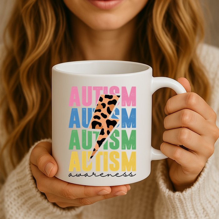 Autism Awareness Retro Cheetah Mug