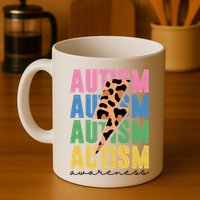 Autism Awareness Retro Cheetah Mug