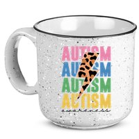 Autism Awareness Retro Cheetah 15oz Campfire Ceramic Mug