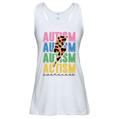 Autism Awareness Retro Cheetah Ladies Essential Flowy Tank