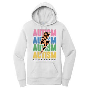 Autism Awareness Retro Cheetah Women's Pullover Hoodie